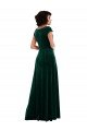 Cowl Neck Cap Sleeve Velvet Maxi Bridesmaid Dress / Prom Dress with Pockets Essex