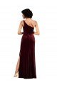 Formal One Shoulder Floor-Length Velvet Bridesmaid Dress / Prom Dress Essex