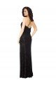 Floral Velvet Cowl Neck Bridesmaid Dress with Skirt Slit Essex