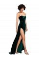Sweetheart Fluid Velvet Bridesmaid Dress / Prom Dress with High Split Essex